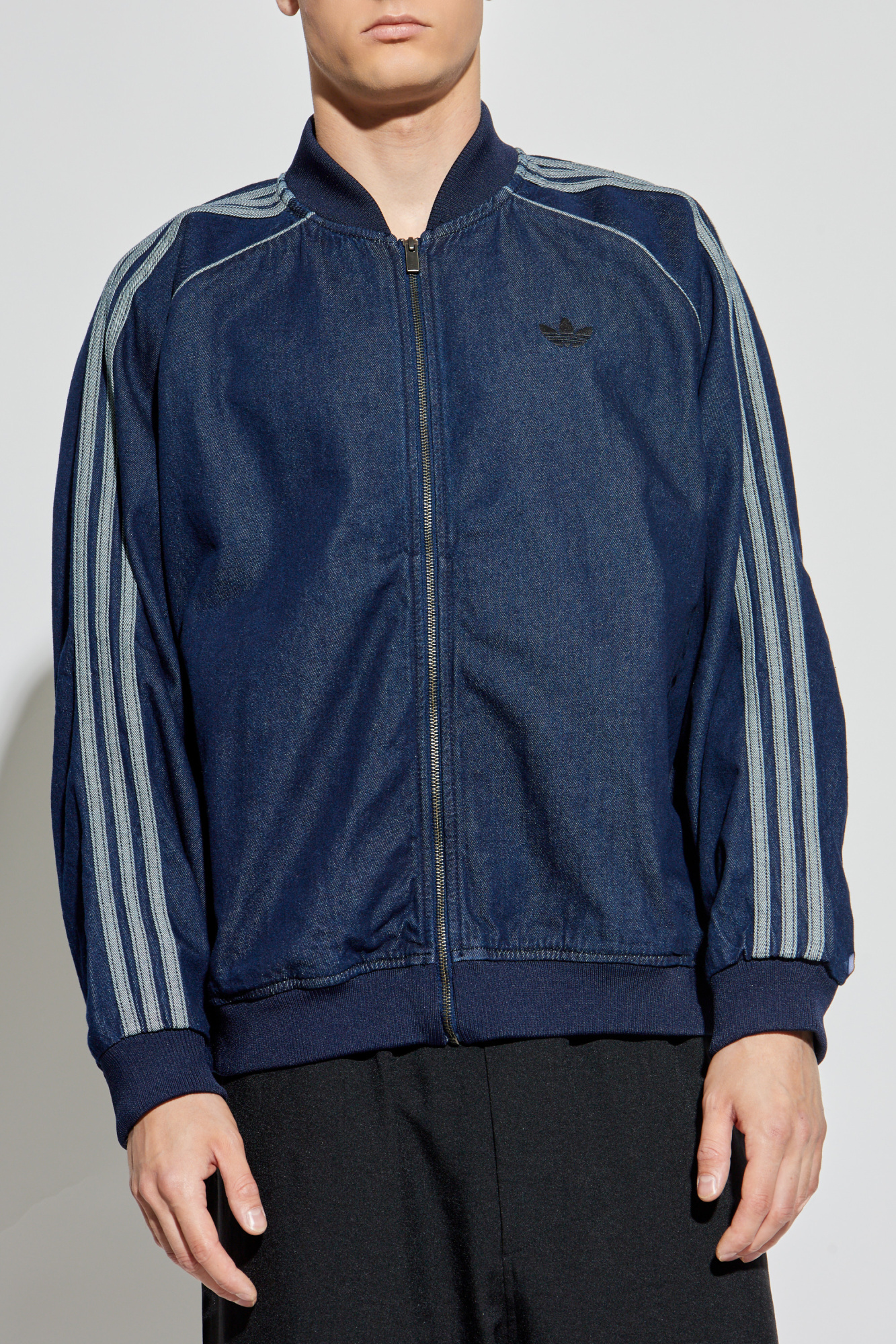 adidas originals Zip-up デニム ボンバー ジャケット ADIDAS Originals Denim bomber jacket | Men's Clothing | Vitkac